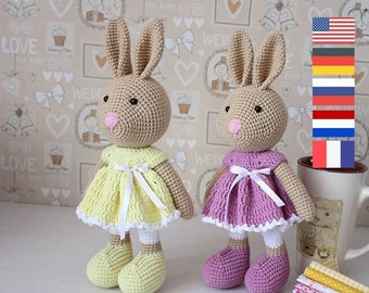 Crochet Pattern of Candy BUNNY (Amigurumi tutorial PDF file)