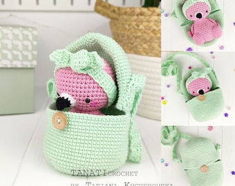 Flamingo crochet pattern/Hatching bag/crochet pattern (Tutorial, PDF file)
