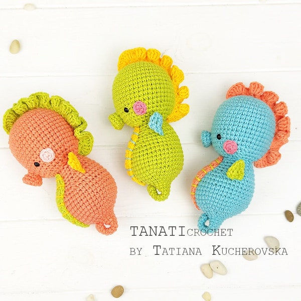 Crochet pattern SEAHORSE/crochet toy/seahorse toy (Tutorial, PDF file)