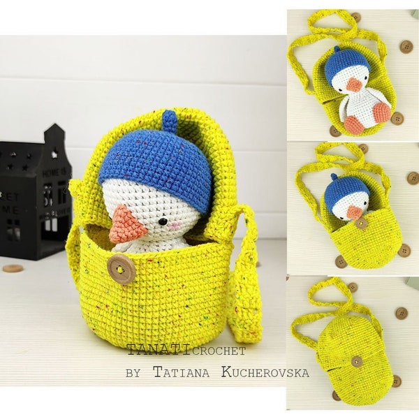 Goose crochet pattern/Hatching bag/crochet pattern (Tutorial, PDF file)