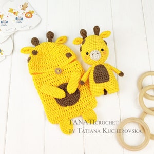 Hatching giraffe/sleeping bag/toy giraffe/CROCHET PATTERN (Tutorial, PDF file)