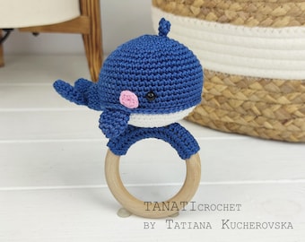 Crochet pattern whale/whale rattle/baby rattle (Tutorial, PDF file)
