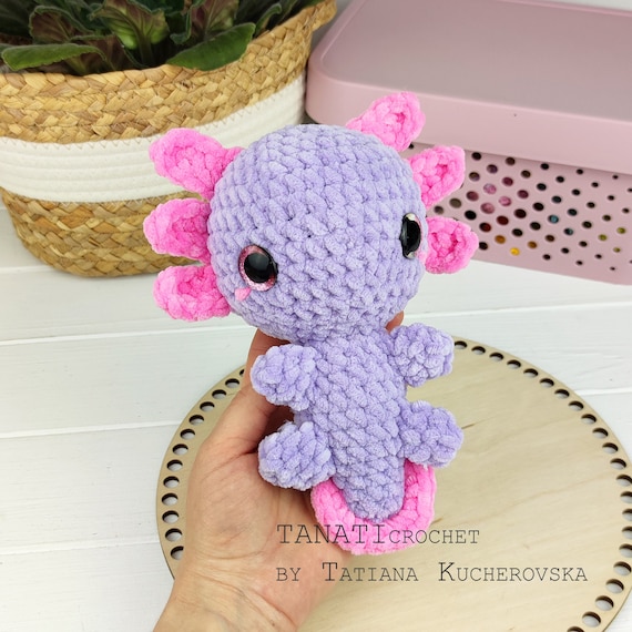 Easy crochet pattern axolotl/kawaii axolotl/kawaii crochet pattern (Tutorial, PDF file)