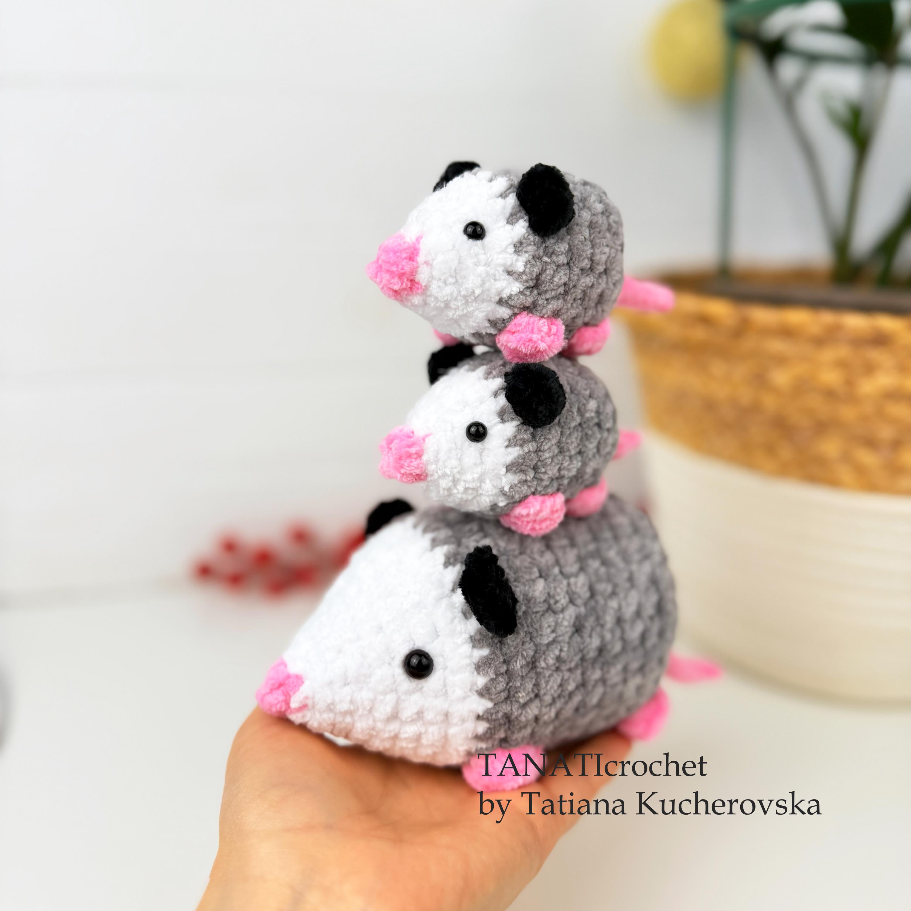 39 Opossum Crochet Patterns for Cute, Quirky Amigurumi Projects 31 crochet pattern Opossum Family/ crochet amigurumi /