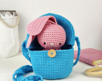 Padrão de crochê para coelhinho na bolsa de eclosão (PDF)