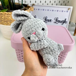 Crochet pattern sleeping rabbit/amigurumi bunny/crochet fast (PDF file)