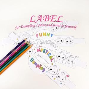 Label for Dumpling & Steamer Crochet Pattern, No Sew Dumpling Plushie Pattern, Beginner Crochet, Amigurumi Tutorial (digital PDF)