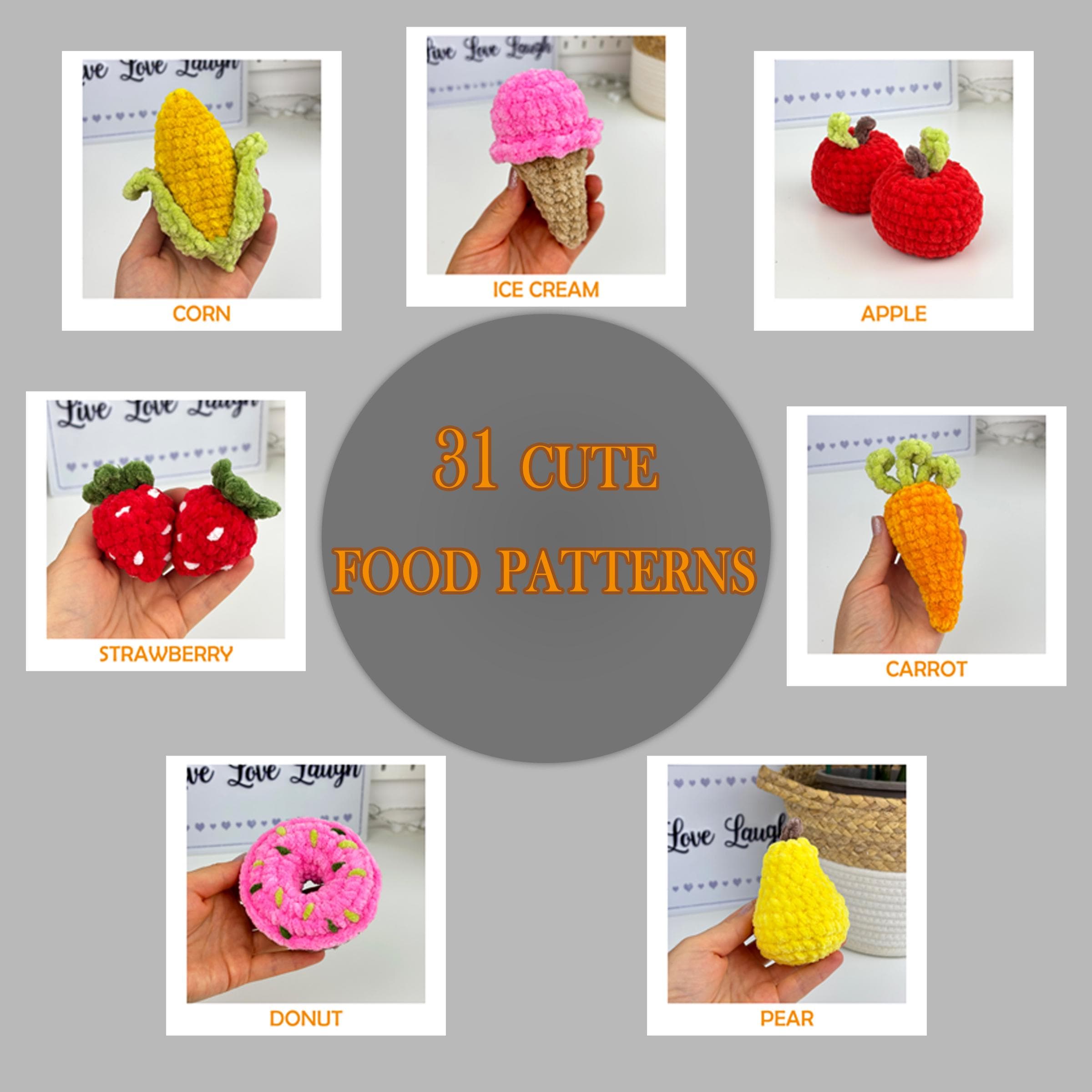 Big Pack Crochet Food Patterns Set
