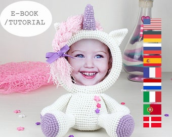 Crochet Pattern of Photo Frame UNICORN (Tutorial, PDF file)