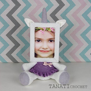 Crochet Pattern of Photo Frame UNICORN Tutorial PDF file image 2