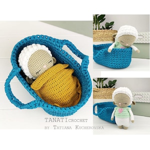 Baby lamb in the cradle/crochet lamb pattern/crochet lamb Tutorial, PDF file image 1