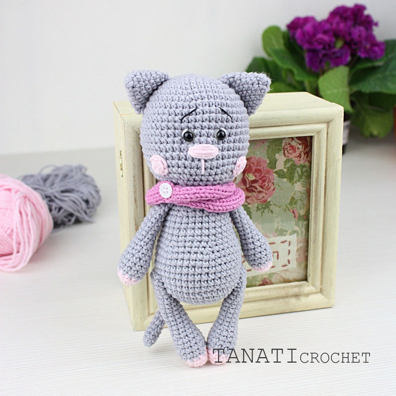 Toy Crochet Pattern of Cat amigurumi Tutorial PDF File Etsy