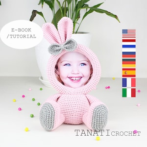 Crochet Pattern of Photo Frame Bunny (Tutorial, PDF file)