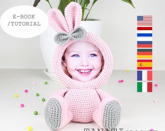 Crochet Pattern of Photo Frame Bunny (Tutorial, PDF file)