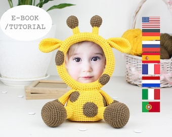 Crochet Pattern of Photo Frame GIRAFFE, Crochet Mother's Day (Tutorial, PDF file)