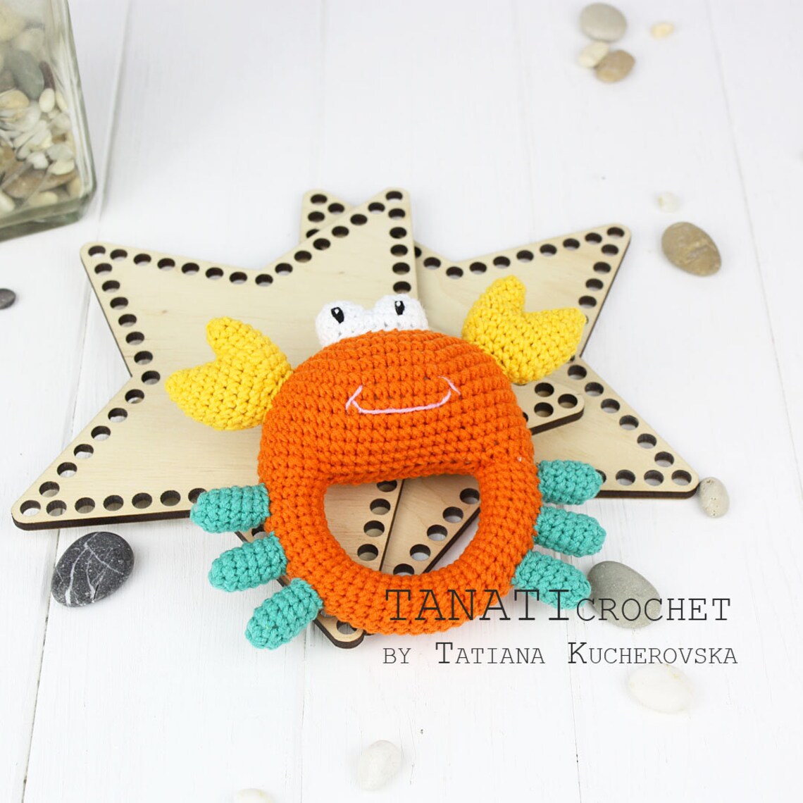 CROCHET PATTERN crab Rattle tutorial PDF File - Etsy