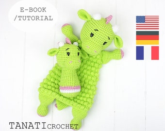 Сomforter & Rattle DRAGON | Security Blanket | Crochet Lovey | Lovey Blanket PDF Crochet Pattern