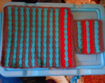 Striped Coaster and Placemat set