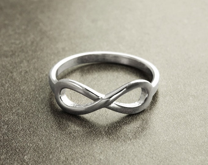 Infinity Ring, Engagement Ring, Sterling Silver, Eternity Ring, Eternal Ring, Promise ring, Bridesmaid Ring, Friendship Ring, True Love Ring