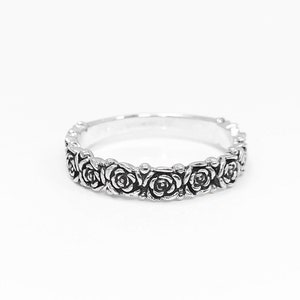 Rose Crown Ring, Sterling Silver, Romantic Rose Flower, Engagement Ring, Handmade Rosebud Ring, Promise Jewelry, Valentine&#39;s Day Gifts