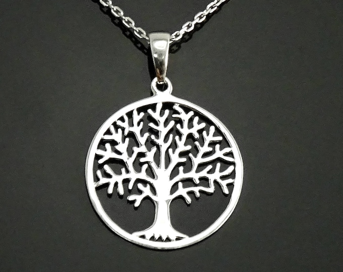 Tree of Life Necklace, Sterling Silver, Filigree Necklace, Nature Pendant, Woman Jewelry, Tree of Knowledge, Genealogical Tree Charm