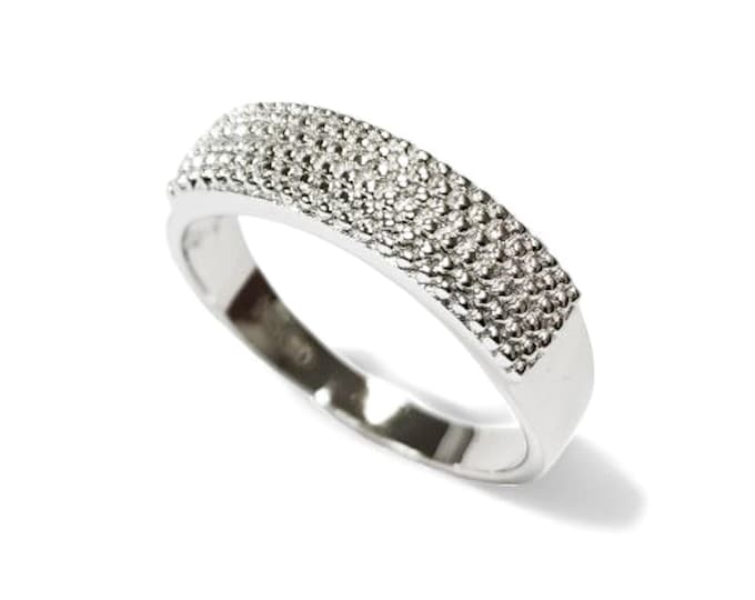 Hammered dotted lines Ring, Sterling Silver, Armor Band, Dimpled Textured Ring, Designer Modern Ring, Minimalist Ring, gift idea for her