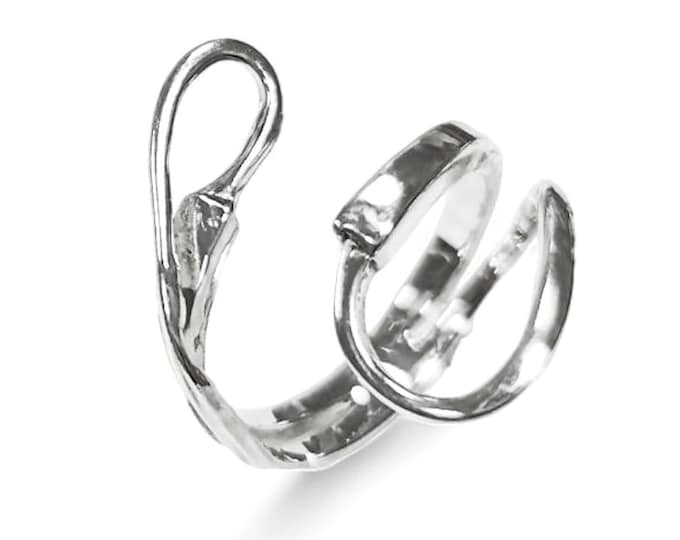 Infinity Bypass Ring, Sterling Silver Ring, Original Knot Ring, Unique Ring, Infinity Knot Ring, Adjustable Ring, Wrap ring, Open Ring