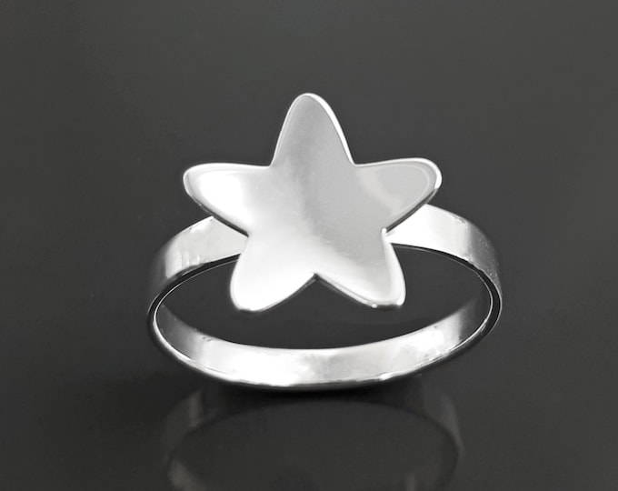 Star Sterling Silver Ring, Sterling Silver, Twinkle Cluster of Stars, Starry Constellation Jewelry, Nebula Ring, Shooting Star, Tiny Ring