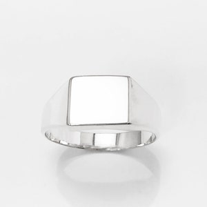 Man zegelring, sterling zilver 925, klassieke zegel mannen ring, vierkante zegelring, hipster ring, mannen sieraden gift