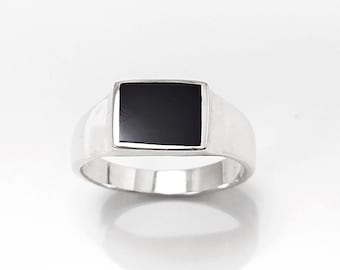 【大セール】 MEJURI Black Onyx Square Signet リング Black Onyx Square Signet Ring – S.G.O