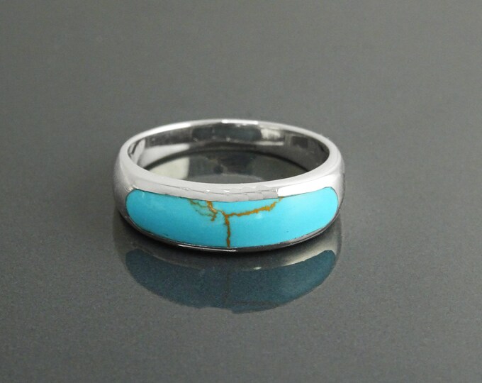 Saphir Bleu Marquise Clear Round simulé diamants Sterling Silver Band Ring