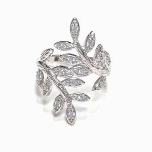 Sterling Silver Laurel Leaf Ring, Nature Inspired Plant Jewelry, Graduation Laurel Wreath Prize Award