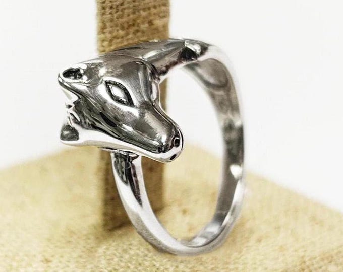 PONY Horse Ring 925 Sterling Silver, Pony Silver Head, Equestrian Rider Ring, Nature Animal Theme jewelry, Horseback Riding Ring,