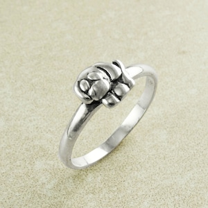 Puppy Dog Ring, Sterling Silver, Baby Animal Ring, Cute Baby Animal Jewelry, Gift for Animal Lover, Mutt Ring, Pooch Ring, Canine Jewelry