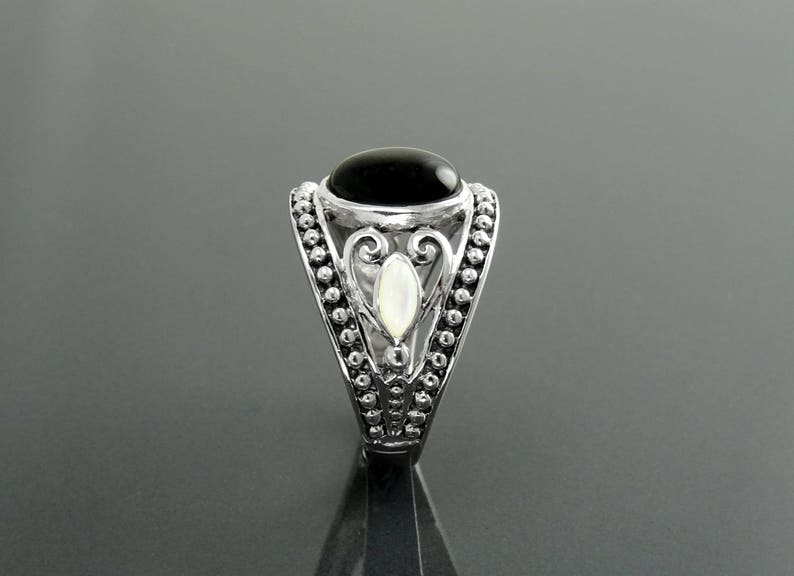 Bague STYLES Nacre & Onyx