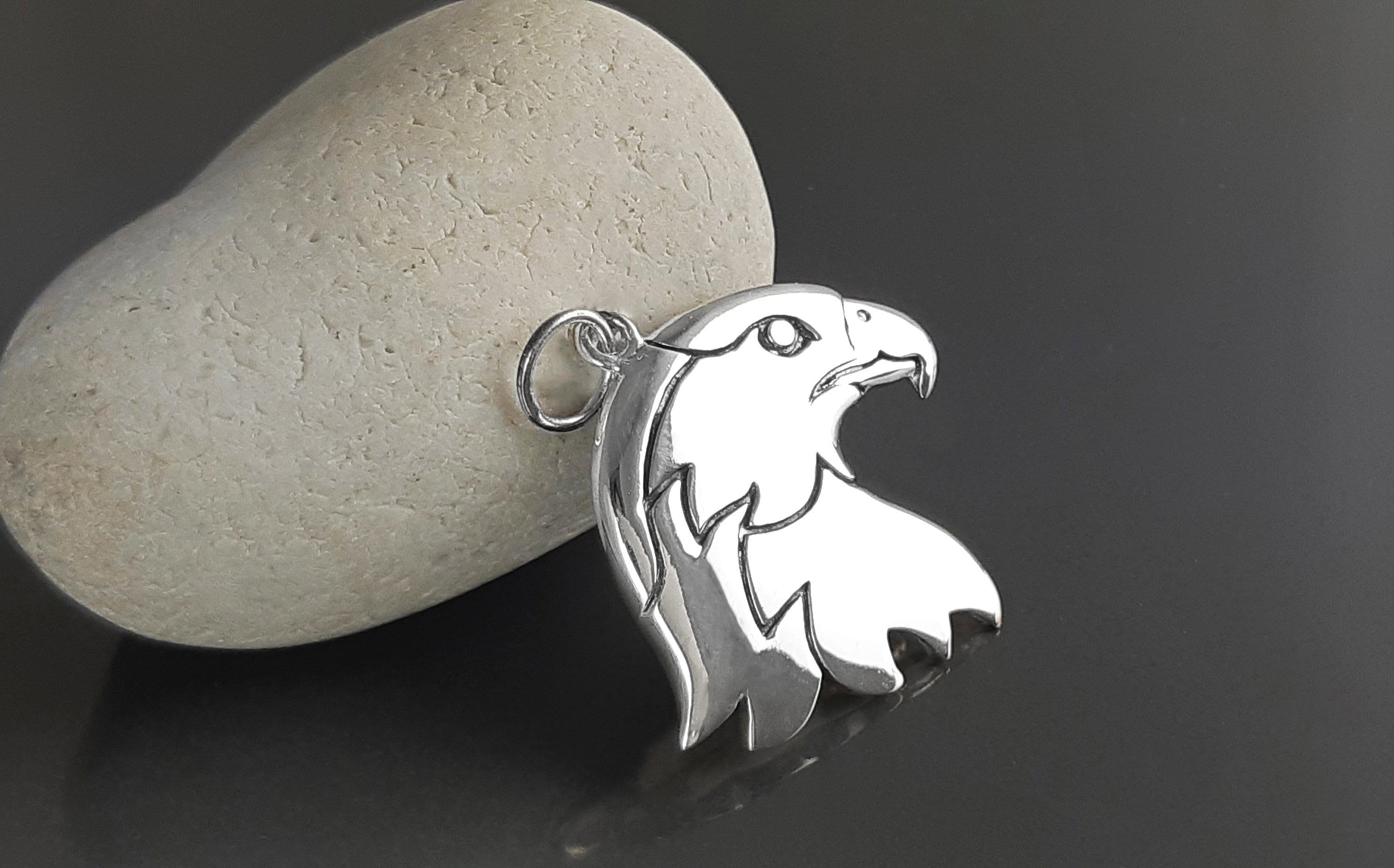 Adepto raspador subterraneo Collar de águila plata de ley águila americana águila - Etsy España