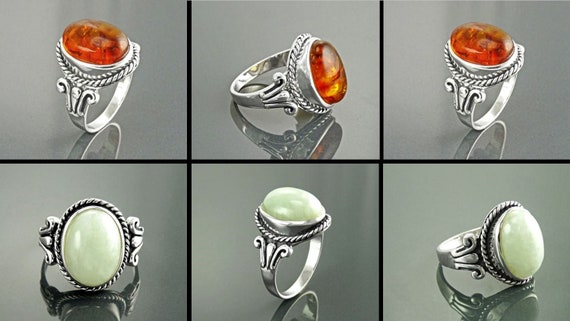 Bague ambre vintage new arrivals