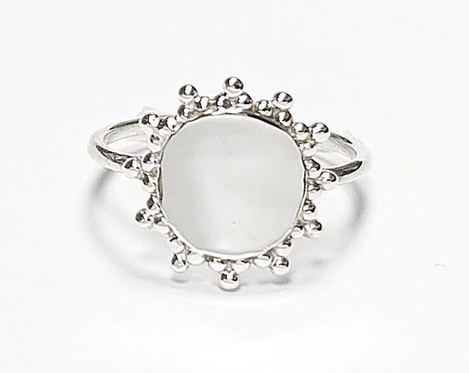 Shinning Sun Ring, Sterling Silver, Sun Round Ring, Dainty Sunflower Ring, Engraving Ring, Personalized Engravable Ring, Initial Name Ring