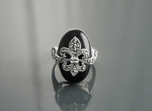 Pendentif Fleur De Lys En Argent 925 – Symbole Héraldique Français, Chaîne Incluse (45 Cm), Cadeau
