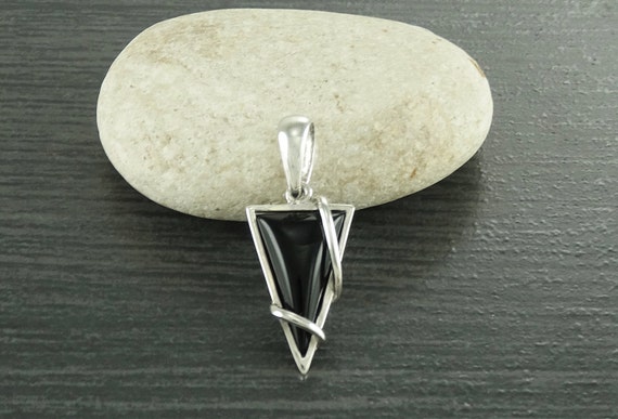 Sterling Silver Minimalist Open Triangle Geometric Pendant