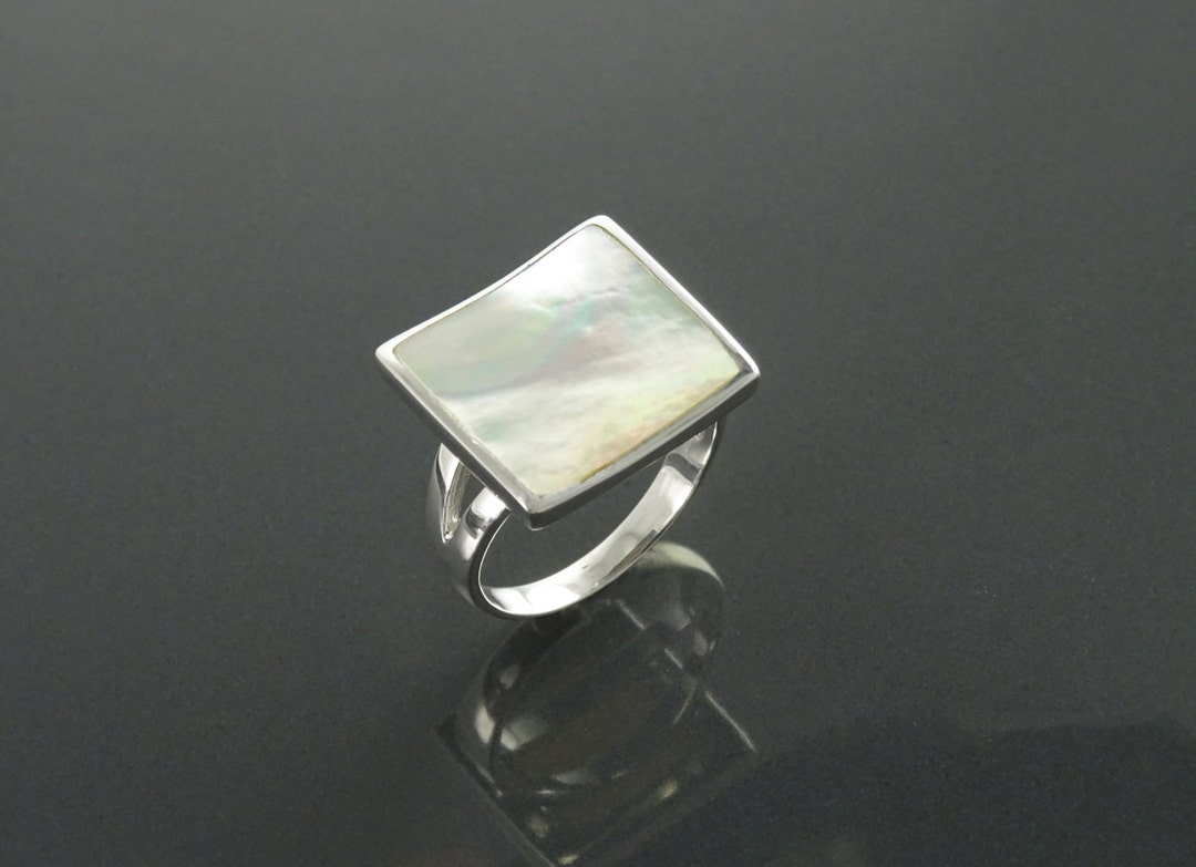 Radiant Pearl Square Ring | Landing Company