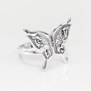 Pendentif Papillon En Argent 925 Ajouré Et Filigrané | Bijou Argenté Fantaisie