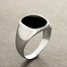 Hipster Ring - Black Onyx Ring - Silver 925 - Modern Men Ring - Onyx Gemstone - CUSHION SIGNET RING - Men jewelry - father's day gift