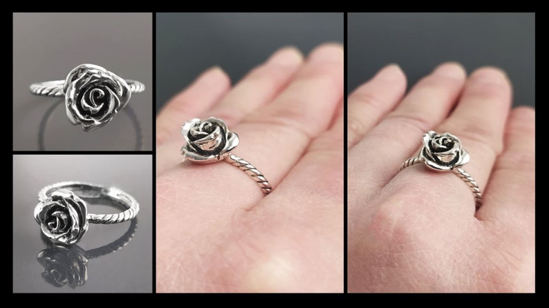 Bague Flower en argent pour femme, de créateur