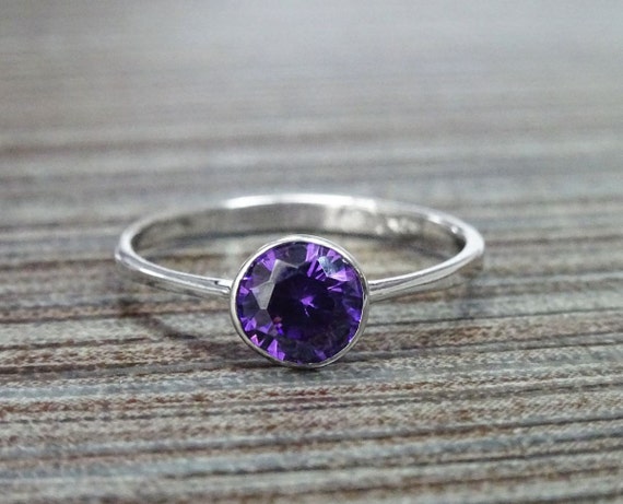 Bague femme violet foncé en argent 925 Niji Desiree Schmidt Paris