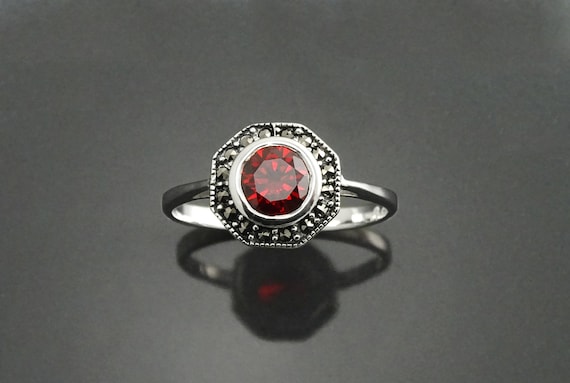 Octagonal Marcasite Ring Octagonal Marcasite Ring