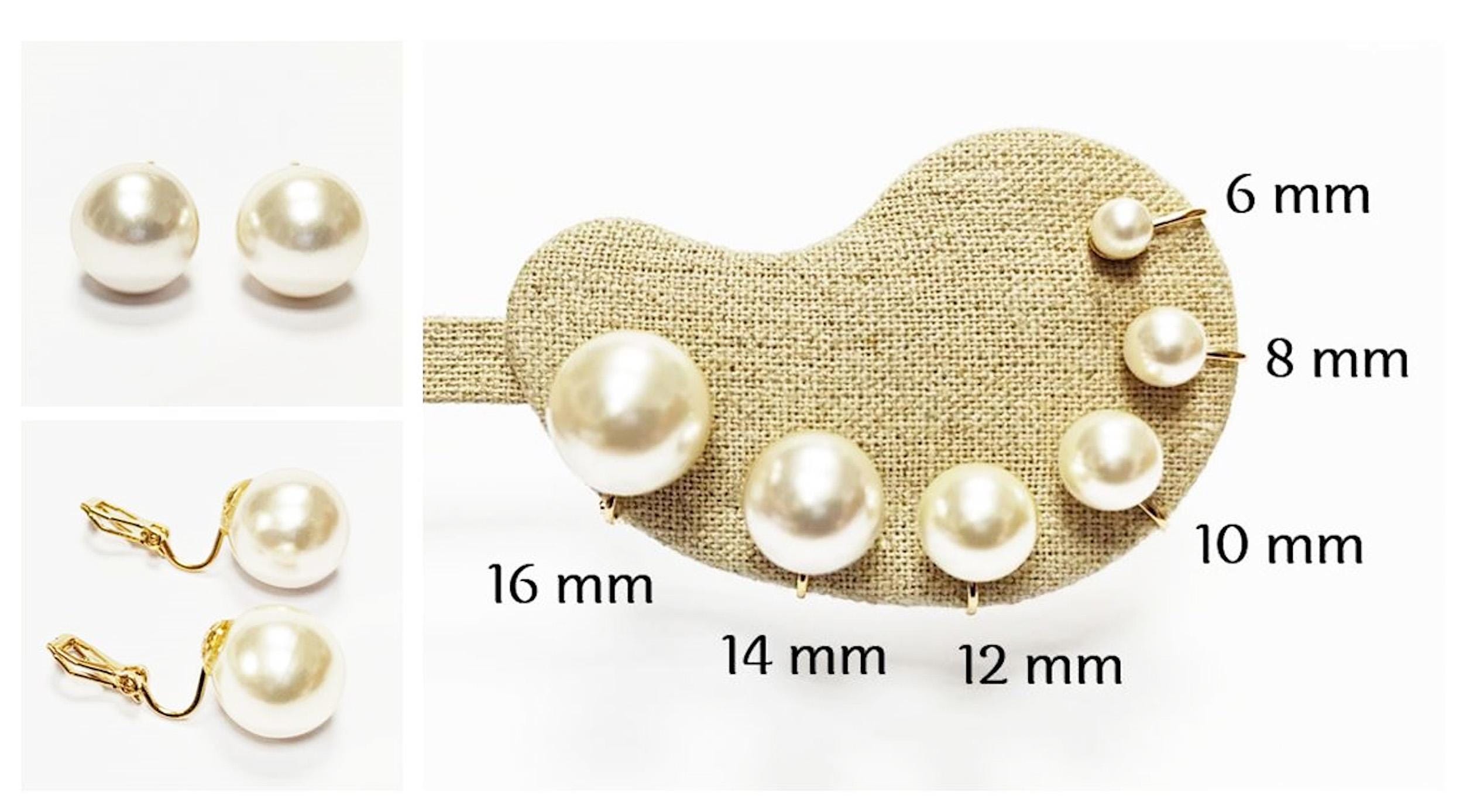 Orecchini A Clip Oro Opaco Per Donna – Cuore Geometrico Con Perla, Pendenti 4,5 Cm – Ipoallergenici, Senza Nichel