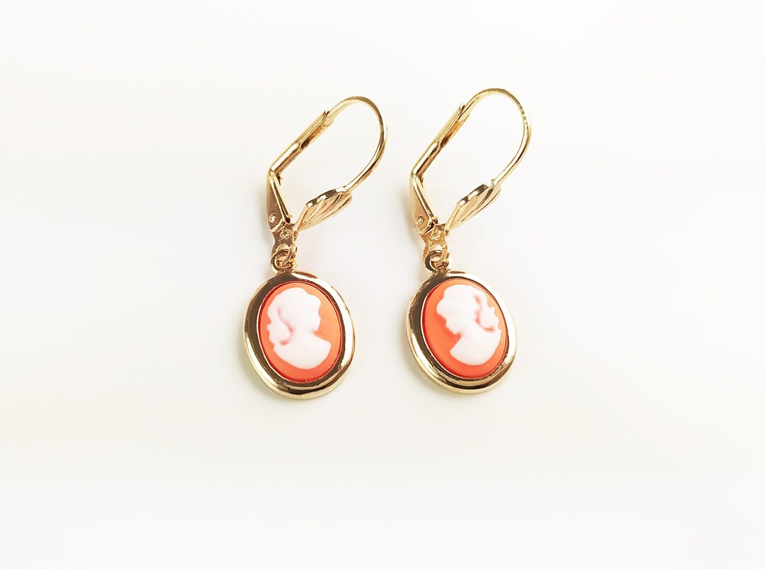 Boucles D'Oreilles Plaqué Or - Modèle Dormeuses 'Camay' - Neuf Avec Étiquettes
