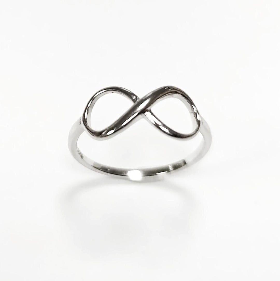 Anillo de infinito, anillo de compromiso, plata de ley, anillo de