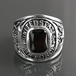 Amerikaanse mannen ring luchtmacht ring sterling zilver leger sieraden moderne man sieraden Zilveren cadeau-idee voor hem